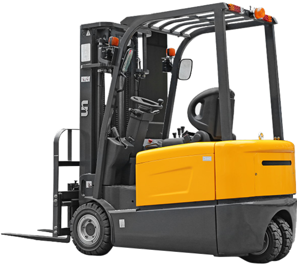 a yellow and black forklift