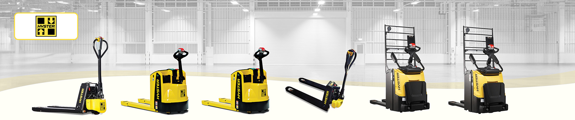 a yellow and black forklift in a warehouse