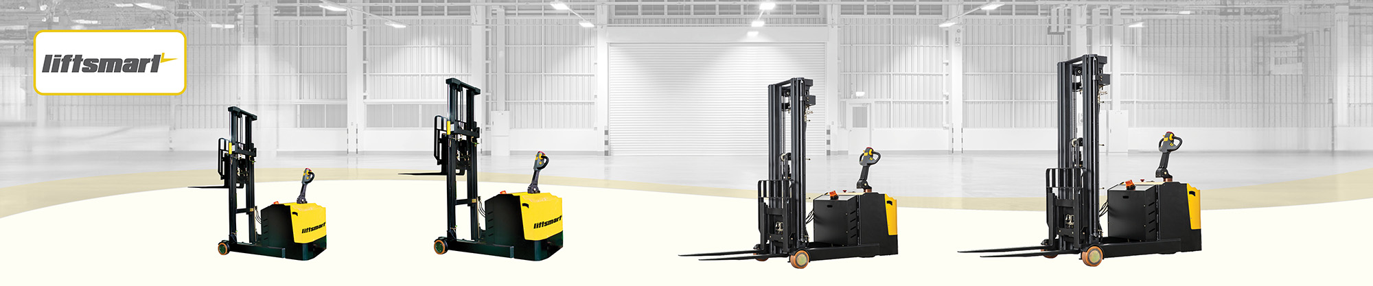 a forklift in a warehouse