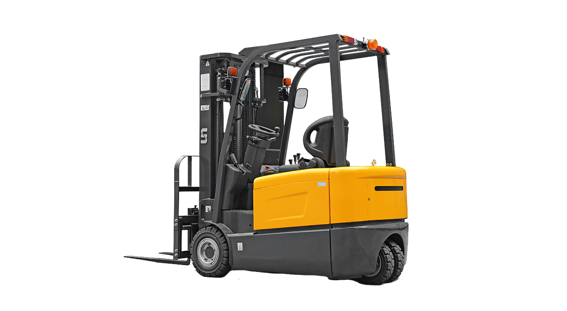 a yellow and black forklift
