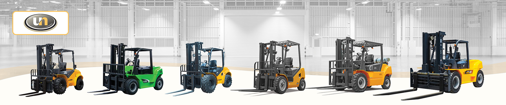 a yellow and black forklifts in a warehouse